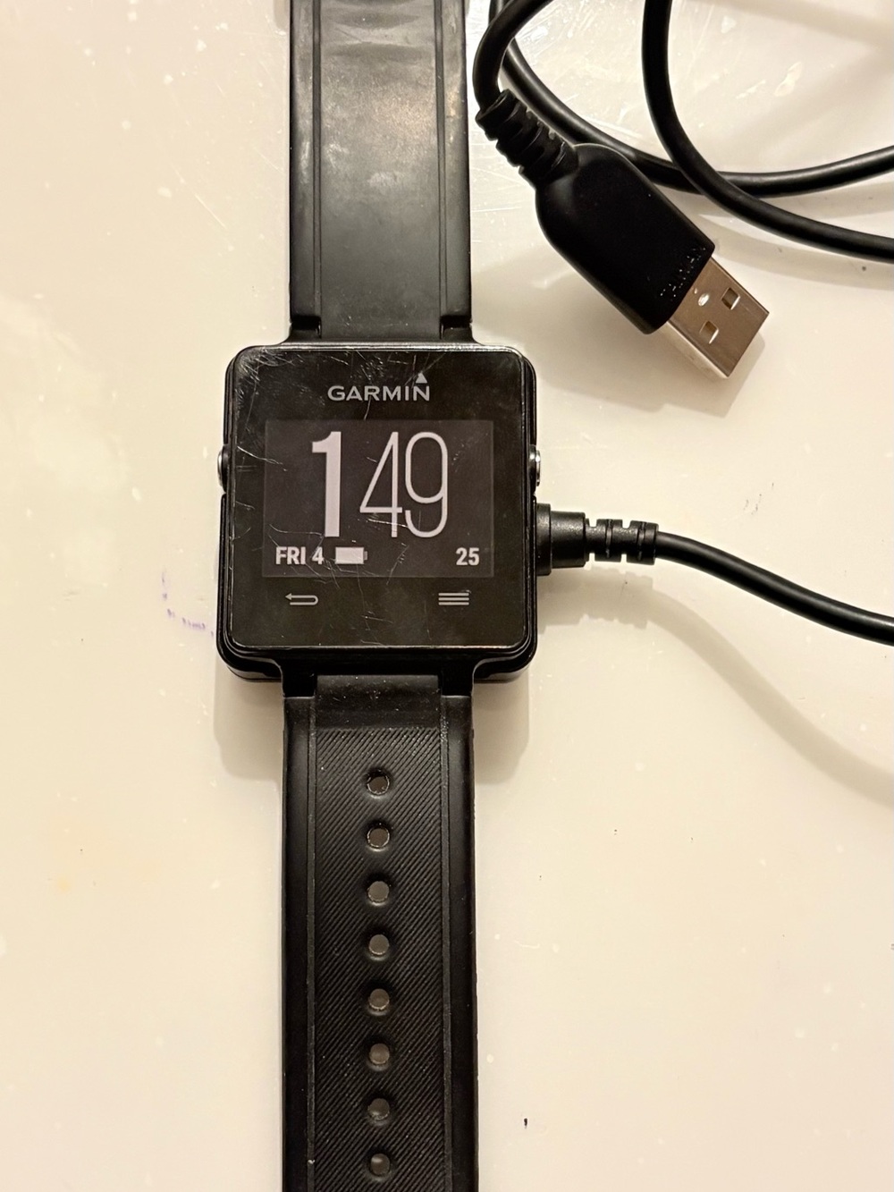 Garmin Activity Tracker Wrist Watch Black w/ USB Charging
Cable